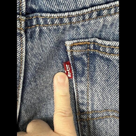 Levis Premium Wedgie Jean Womens Size 30 X 27 Big E Button Fly Light Wash - Picture 4 of 5